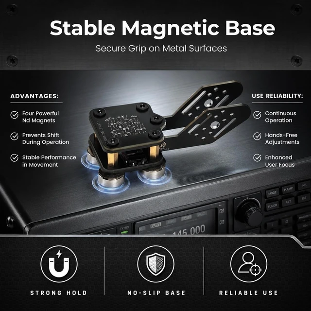 Alt view image 3 of 5 - LAISANIM Portable Morse Code Keyer, with Responsive Double Paddle Design & Nd Magnetic Base