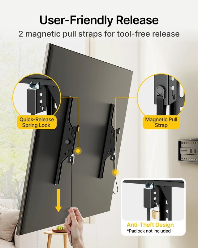 Alt view image 5 of 5 - monTEK Heavy Duty Tilting TV Wall Mount for 50-100" TVs, Max 300lbs