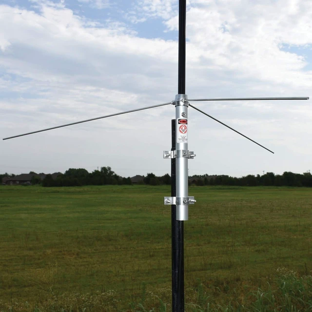 Alt view image 2 of 5 - Tram 200-Watt Dual-Band 2-Section Fiberglass Base Antenna with 50-Ohm UHF SO-239 Connector, 8-Ft. 4-in. Tall (Black)