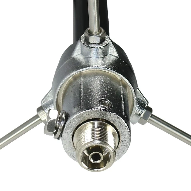 Alt view image 5 of 5 - Tram 200-Watt Dual-Band 2-Section Fiberglass Base Antenna with 50-Ohm UHF SO-239 Connector, 8-Ft. 4-in. Tall (Black)