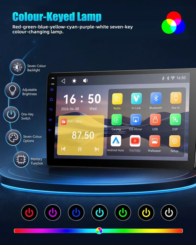 Alt view image 5 of 5 - Car Stereo for Hyundai Elantra 2012-2013 9 Inch Car Radio with Bluetooth FM/RDS Carplay Android Auto Mirror Link SWC Backup Camera