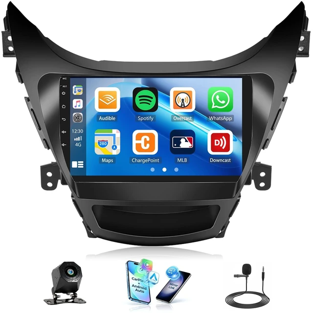 Main image of Car Stereo for Hyundai Elantra 2012-2013 9 Inch Car Radio with Bluetooth FM/RDS Carplay Android Auto Mirror Link SWC Backup Camera