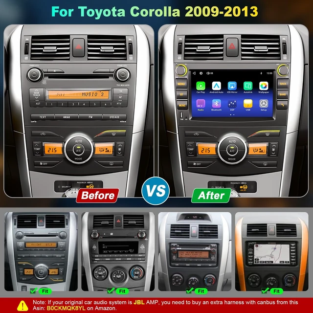 Alt view image 3 of 5 - Linux Car Radio Stereo for Toyota Corolla 2009 2010 2011 2012 2013