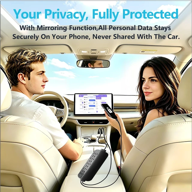 Alt view image 5 of 5 - Koogold Wireless CarPlay Adapter with Screen Mirroring Plug and Play