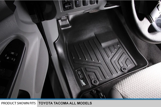 Alt view image 2 of 5 - SMARTLINER Custom Fit Floor Mats 2 Row Liner Set for 2005-2011 Toyota Tacoma
