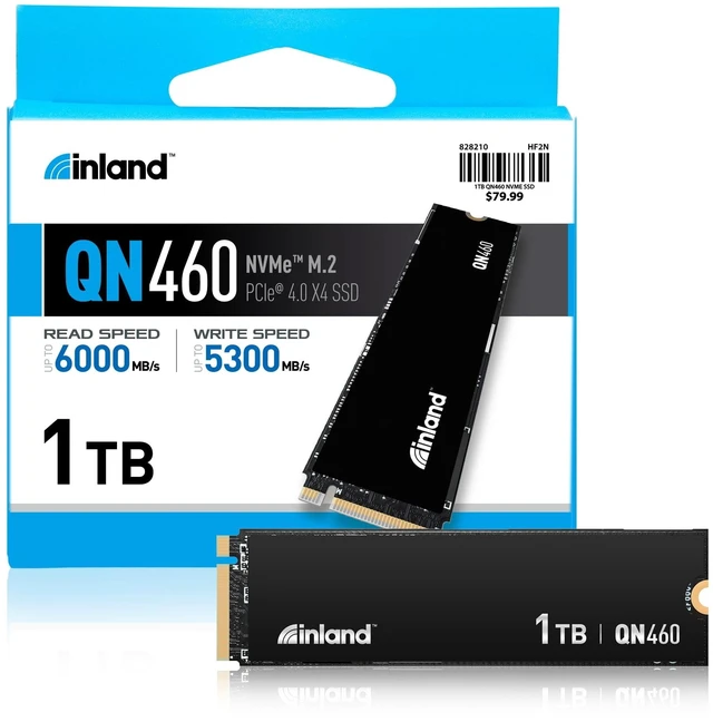 Alt view image 2 of 5 - Inland QN460 1TB NVMe SSD PCIe 4.0 Gen4x4 Internal Solid State Drive