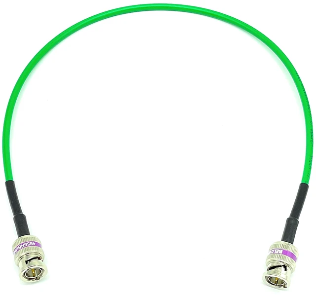 Alt view image 3 of 5 - AV-Cables 12G-SDI BNC to BNC Cable, Premium Mini RG59 75 Ohm Broadcast Video Coax, Supports SD/HD/3G/6G/12G-SDI (1.0ft, Green)