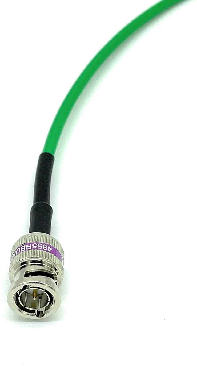 Alt view image 5 of 5 - AV-Cables 12G-SDI BNC to BNC Cable, Premium Mini RG59 75 Ohm Broadcast Video Coax, Supports SD/HD/3G/6G/12G-SDI (1.0ft, Green)