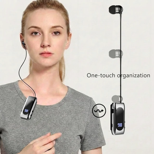 Alt view image 4 of 5 - TOPEPOP Wireless Headset Wireless Headphones Handsfree Call Wireless Earpiece Noise Cancellation Earbud Earphones Mic Compatible with Cell Phones Car Driver Trucker Business Offic