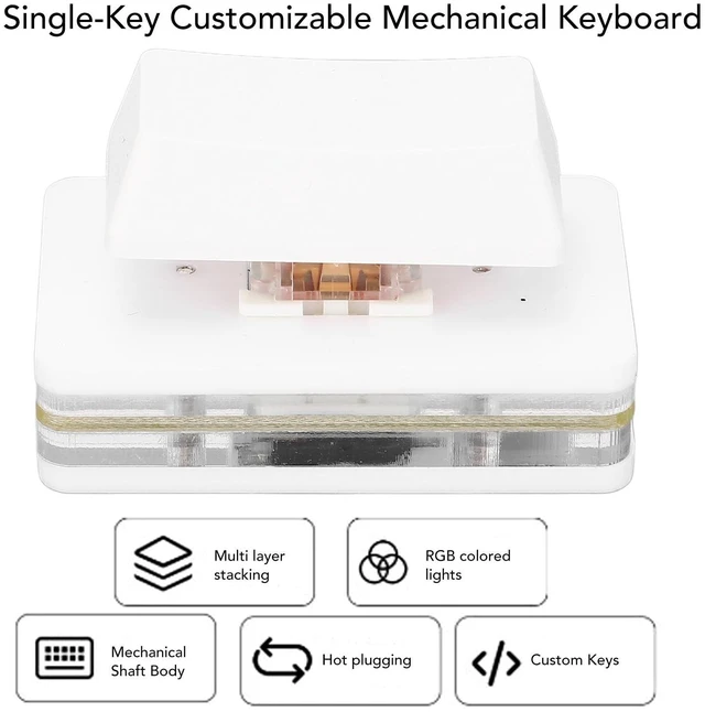 Alt view image 2 of 5 - Programmable Macro PC Keyboard, Single USB Keypad, RGB Mechanical OSU