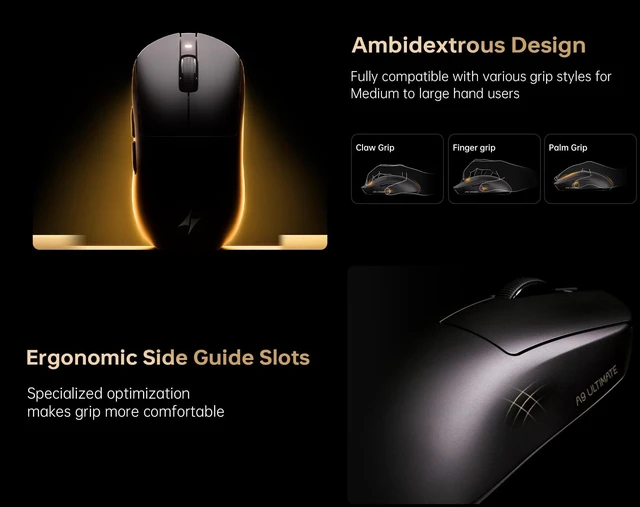 Alt view image 5 of 5 - ATK Dragonfly A9 Air+ Wireless Gaming Mouse - Shadow White
