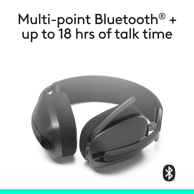 Alt view image 5 of 5 - Logitech Zone Vibe 100 Lightweight Wireless Over Ear Headphones - Graphite