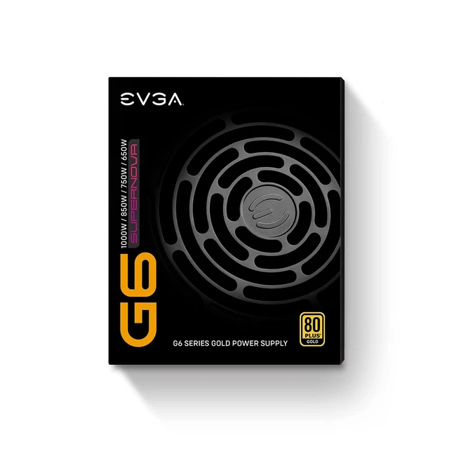 Alt view image 2 of 5 - EVGA 750 G6, 80 Plus Gold 750W, Fully Modular, Eco Mode with FDB Fan, 100% Japanese Capacitors, 10 Year Warranty, Includes Power ON Self Tester, Compact 140mm Size, Power Supply 220-G6-0750-X1