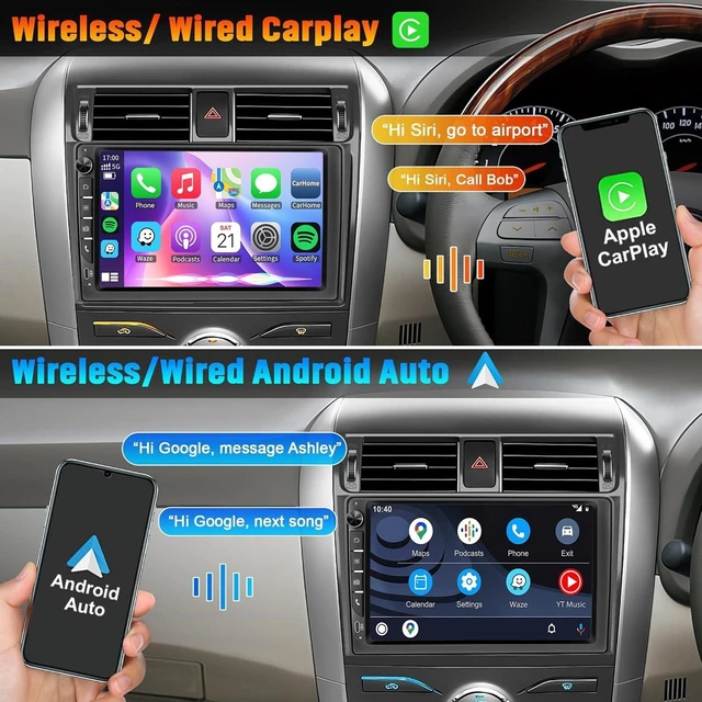 Alt view image 4 of 5 - 9 inch Touchscreen Car Radio Stereo for Toyota Corolla 2009-2013 Wireless Carplay Android Auto Navi Volume Knob Backup Camera SWC