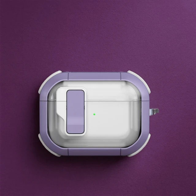 Alt view image 2 of 5 - SaharaCase - AirPods Pro 3 Case - Secure Lock ^^ Venture-X Series - Clear/Purple