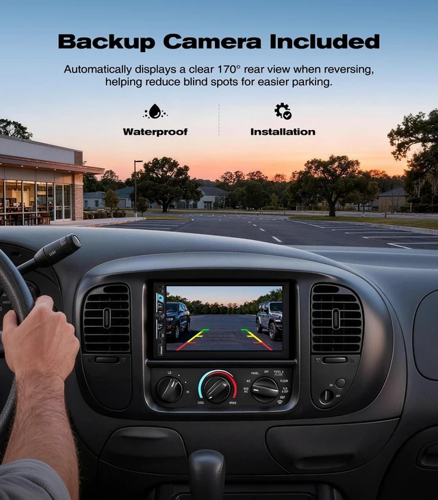 Alt view image 5 of 5 - AINAVI 7" Double Din Car Radio Stereo CarPlay Linux OS