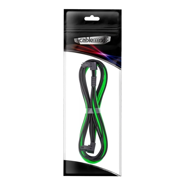 Alt view image 3 of 3 - CableMod Pro ModMesh 12V-2x6 PCIe Cable for Corsair T5 (Blk+LTG, 16p,90A)