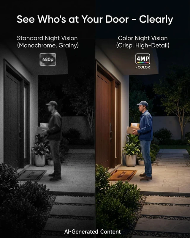 Alt view image 2 of 5 - Rraycom 2.5K Window Security Camera Wireless, 6s Pre-Roll,Indoor Camera