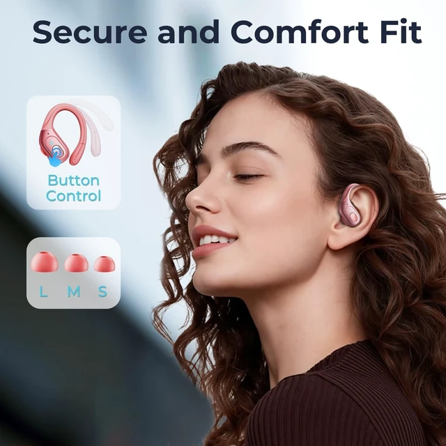 Alt view image 5 of 5 - occiam Active Noise Cancelling Earbuds Wireless Rose Gold
