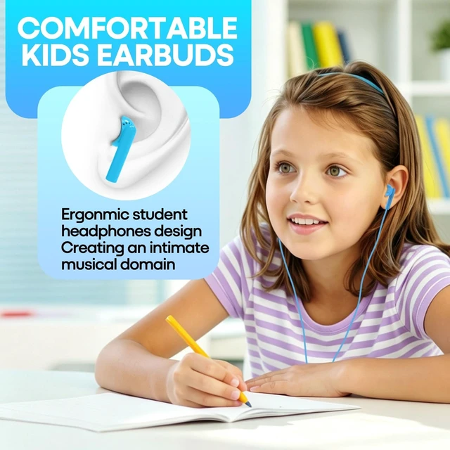 Alt view image 4 of 5 - Gaosen 200 Pack Wholesale Bulk Headphones for Kids School Students Children, Multi Colored Class Set Durable Earphones for Teens Children Gift and Adult Individually Bagged(200 Mixed)