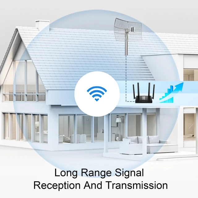 Alt view image 2 of 5 - WiFi Parabolic Directional Antenna Set 2.4G Outdoor High Gain External Kit