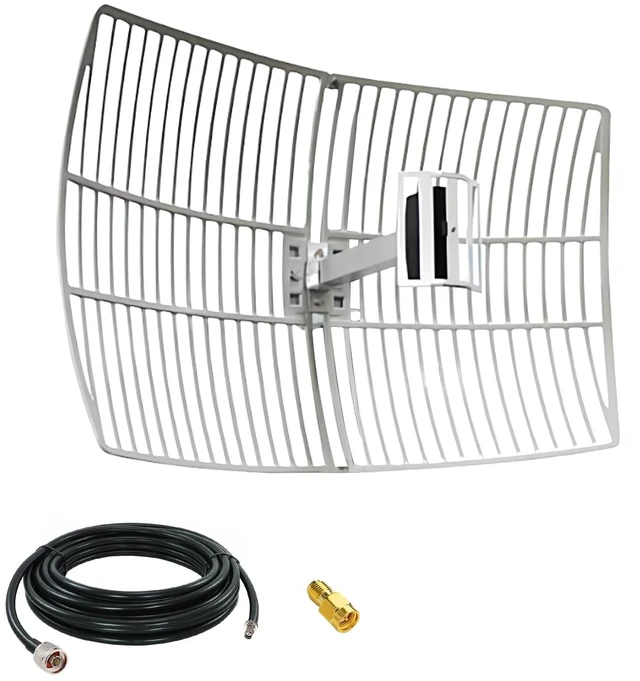 Main image of WiFi Parabolic Directional Antenna Set 2.4G Outdoor High Gain External Kit