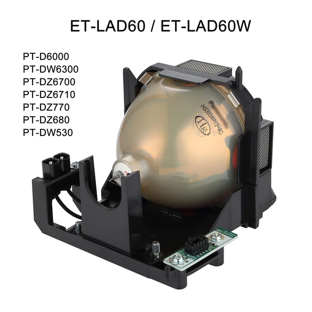 Alt view image 4 of 5 - Litance Projector Lamp Bulb ET-LAD60W ETLAD60 for Panasonic PT-DW6300 D6000