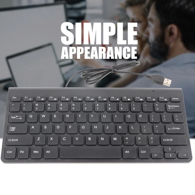 Alt view image 4 of 5 - QANYEGN Wired Keyboard and Mouse Combo, Ultra Thin Slim Design USB Keyboard and Mouse Set, Suitable for PC Laptop(Black)