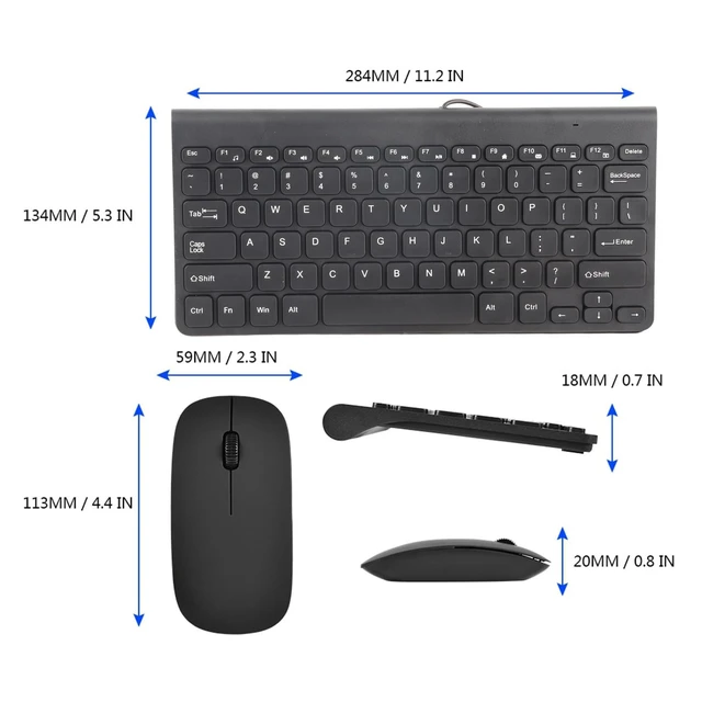 Alt view image 5 of 5 - QANYEGN Wired Keyboard and Mouse Combo, Ultra Thin Slim Design USB Keyboard and Mouse Set, Suitable for PC Laptop(Black)
