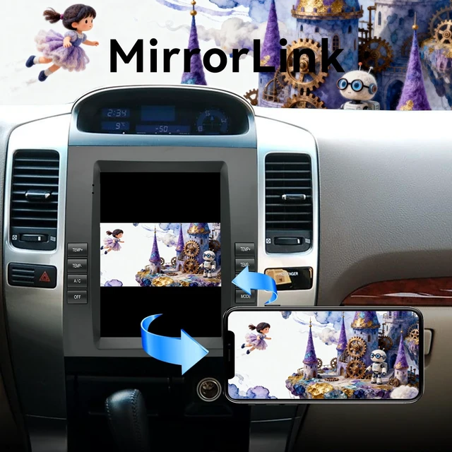 Alt view image 4 of 5 - Binize Car Stereo for Lexus GX470 2002-2009 Wireless CarPlay Android Auto