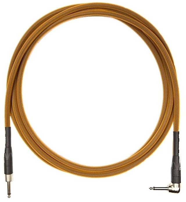 Main image of Rattlesnake Cable - 20 Foot Standard Copper Guitar Instrument Cable Straight to Right Angle 1/4-Inch plugs