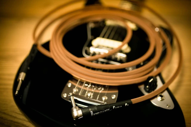 Alt view image 3 of 3 - Rattlesnake Cable - 20 Foot Standard Copper Guitar Instrument Cable Straight to Right Angle 1/4-Inch plugs