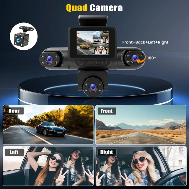 Alt view image 3 of 5 - 5 Channel 360 Dash Cam Front and Rear Inside Left Right