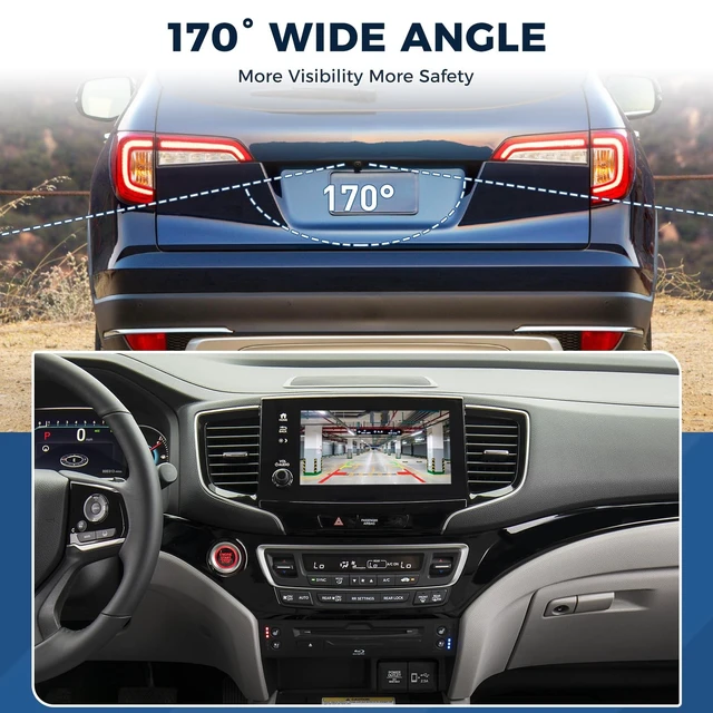 Alt view image 4 of 5 - Rear View Backup Reverse Camera Parking Fit for Honda Pilot 2019-2020