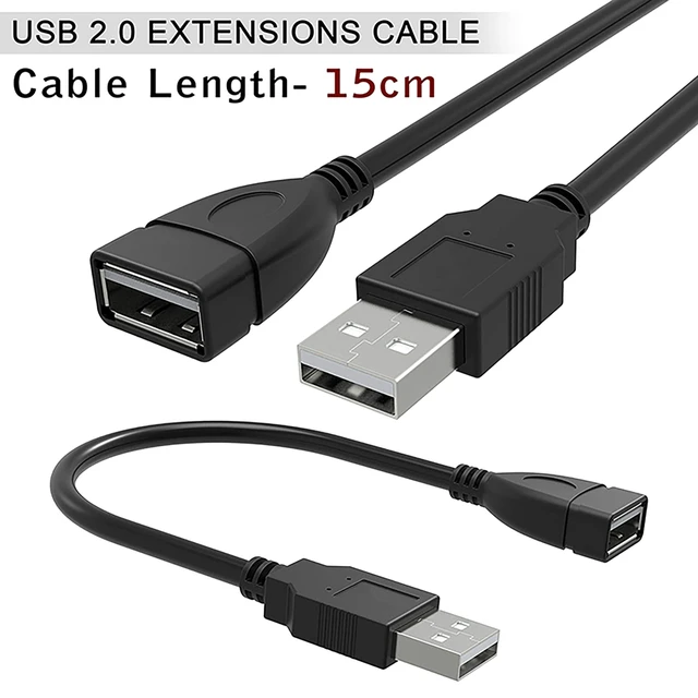 Alt view image 2 of 5 - SaiTech IT 20 Pack USB 2.0 Male to Female Extension Cable 6 inch Black