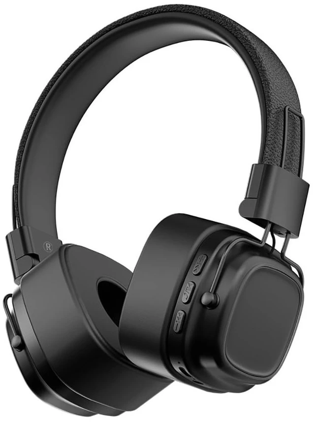 Main image of CR-8 Retro Bluetooth 5.3 Over-Ear Headphones, 15Hr Playtime, Built-in Mic, Type-C Charging, White (Black)