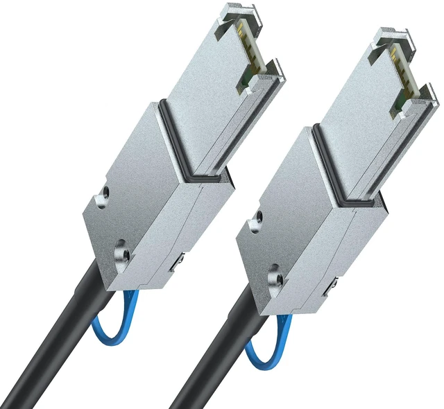 Alt view image 3 of 4 - H!Fiber.com 6G External Mini SAS SFF-8088 to SFF-8088 Cable, 6Gbps External Cable Attached SCSI, 26pin, 100-Ohm Impedance, 3-Meter(9.8ft), 30AWG