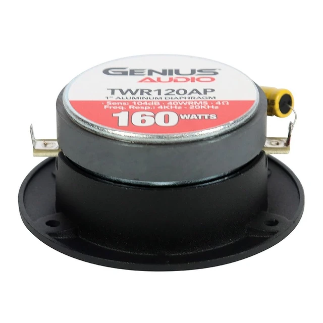 Alt view image 5 of 5 - Genius Audio TWR120AP 3.8" Super Bullet Tweeter