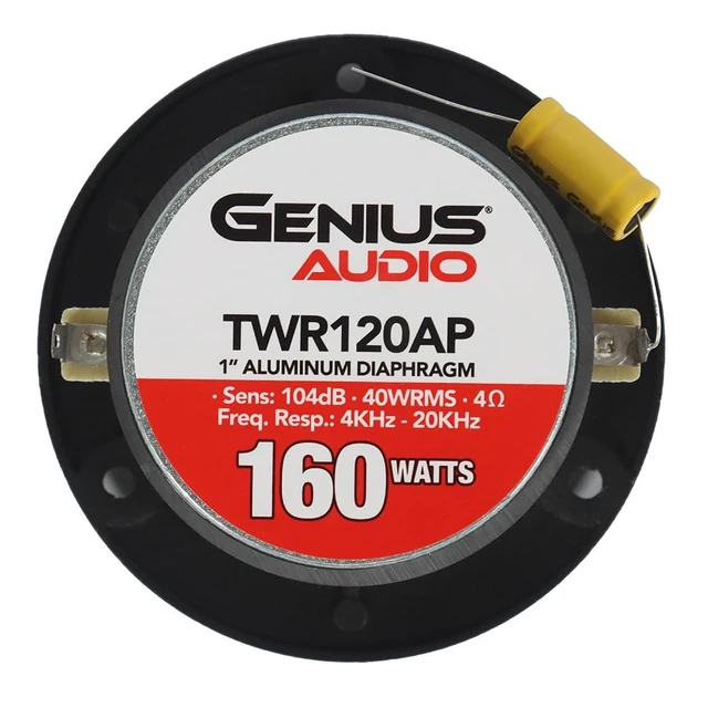 Alt view image 4 of 5 - Genius Audio TWR120AP 3.8" Super Bullet Tweeter