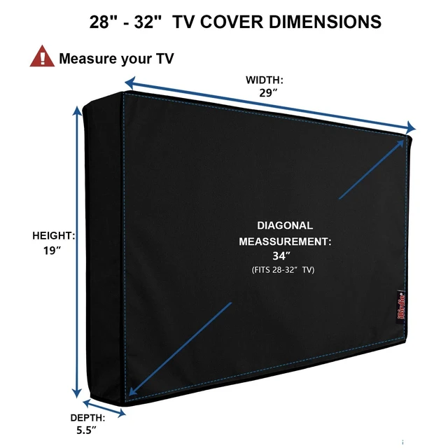 Alt view image 2 of 5 - iBirdie Outdoor TV Cover 28 to 32 inch Weatherproof and Waterproof