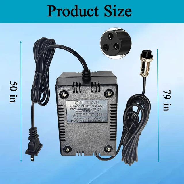 Alt view image 5 of 5 - SMSZQR AC17VX2 1500mA Power Adapter for Yamaha with 3-Pin Connector Plug