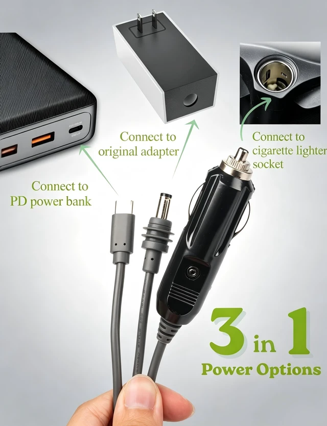 Alt view image 2 of 5 - Anina 3 in 1 Power Cable for Starlink Mini (10FT/3M)
