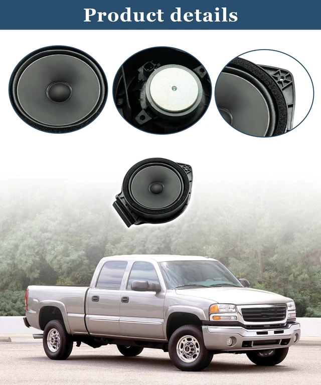 Alt view image 3 of 5 - Hustimo 25852236 Front Car Audio Door Radio Speaker Assembly Left or Right Fits for 20072013 Chevrolet Silverado 1500, 2500HD, 3500HD Fits for GMC Sierra 1500, 2500HD, 3500HD