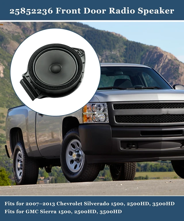 Alt view image 2 of 5 - Hustimo 25852236 Front Car Audio Door Radio Speaker Assembly Left or Right Fits for 20072013 Chevrolet Silverado 1500, 2500HD, 3500HD Fits for GMC Sierra 1500, 2500HD, 3500HD