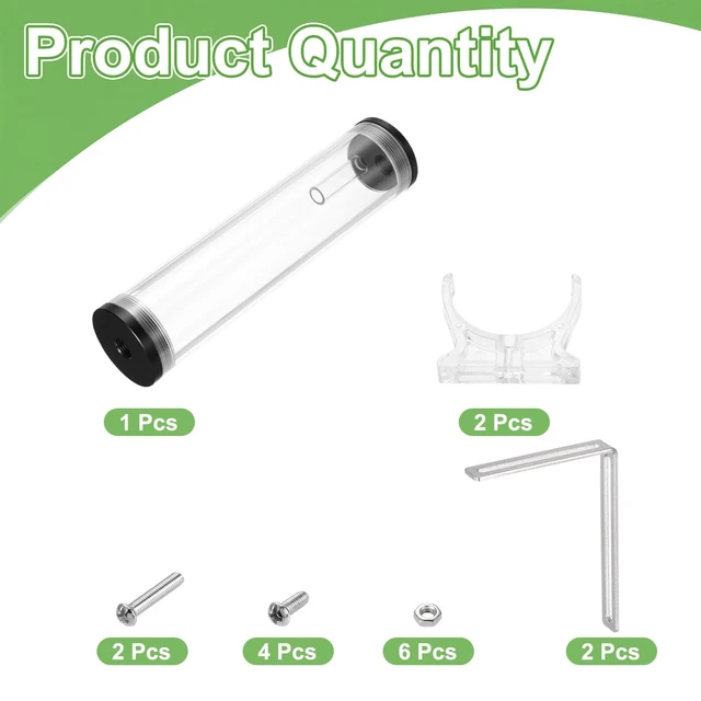 Alt view image 3 of 5 - MECCANIXITY Water Cooling Tank G1/4 Thread 50x210mm Cylinder Heat Exchanger