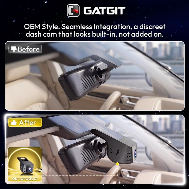 Alt view image 3 of 5 - Front 4K and Rear 1080P Dash Cam for Ford F150 2018-2026 F250/F350/F450