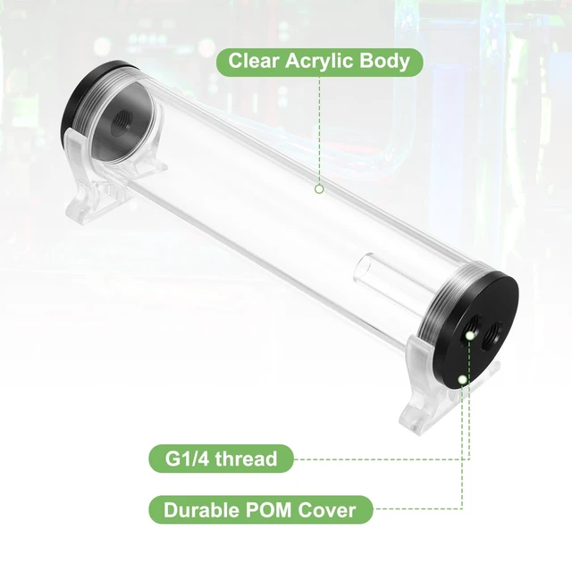 Alt view image 4 of 5 - MECCANIXITY Water Cooling Tank G1/4 Thread 50x210mm Cylinder Heat Exchanger