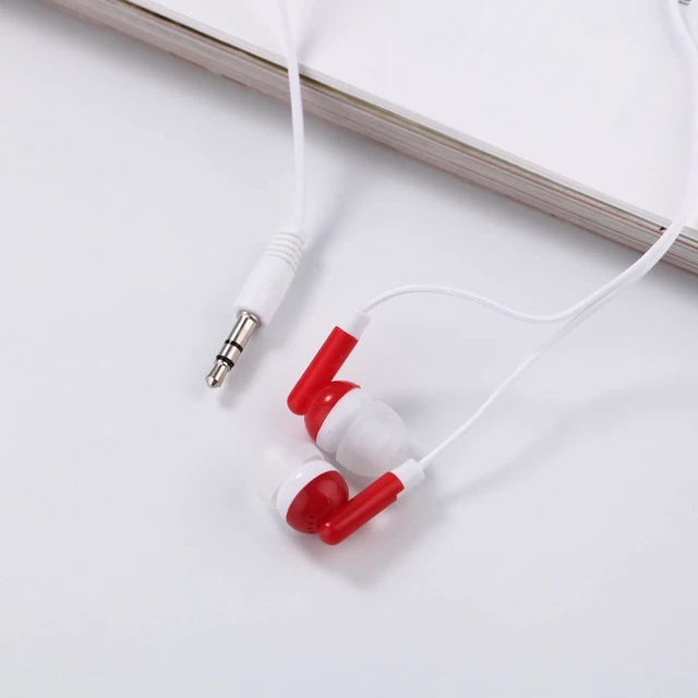 Alt view image 5 of 5 - CN-Outlet Wholesale Bulk Eearbuds Headphones 100 Pack for Kids,Classroom,Labs,Students and Adults (Red)