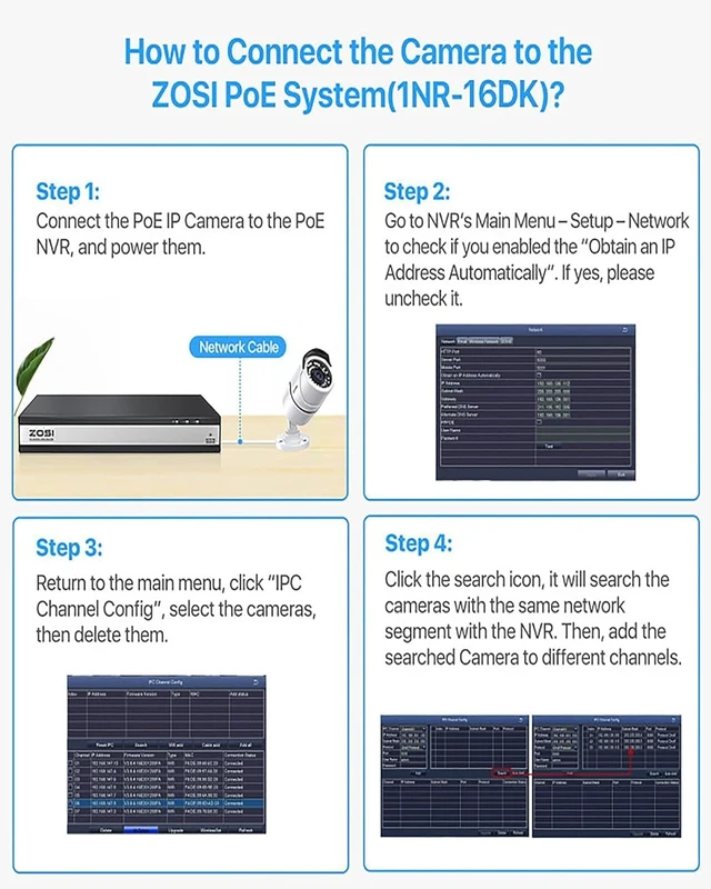 Alt view image 3 of 5 - ZOSI 2-Pack 5MP Add-on PoE Security Camera with Ethernet Cables, 120ft Night Vision, IP66 Weatherproof, Outdoor Indoor Home Bullet Camera Only Compatible Same Brand 5MP 4K PoE NVR Systems