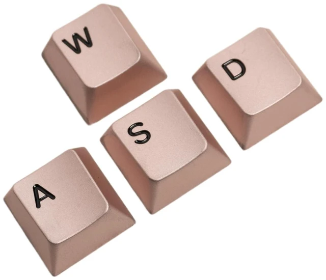 Main image of ELECFOX Custom Pink Metal Keycaps for Gaming Keyboard WASD